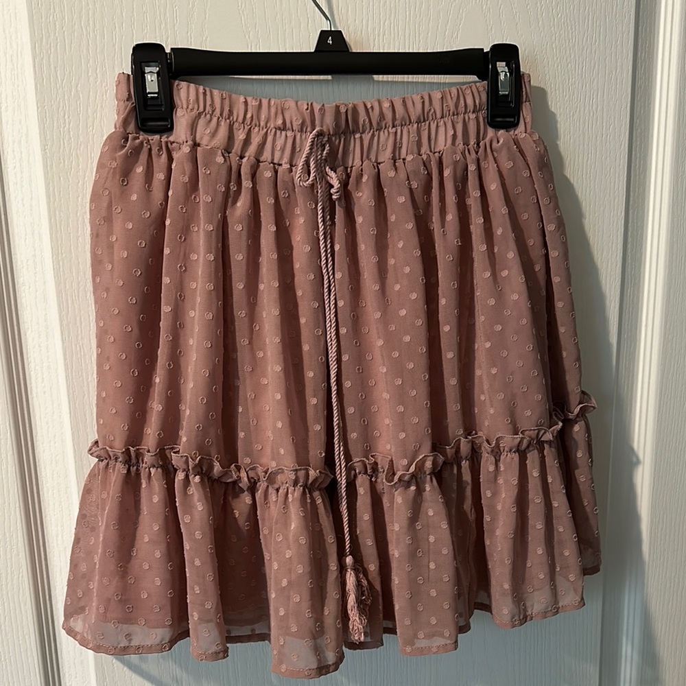 Ruffled Skirt in Dusty Pink